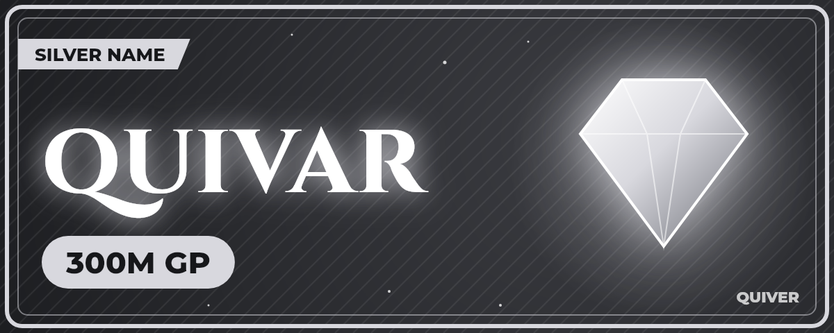 OSRS name quivar for sale — 300M GP